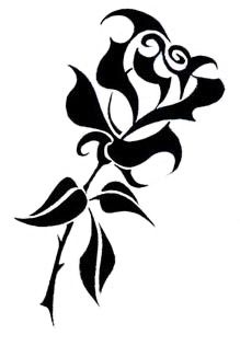 219x316 Tatouage Fleur Tribal Rose Tattoo Designs Black Rose Tattoos