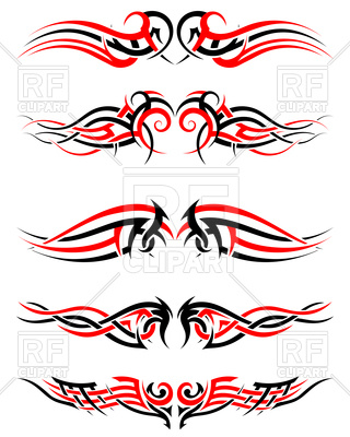 320x400 Tribal Tattoos Royalty Free Vector Clip Art Image