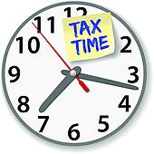 170x170 Clipart Of Tax Time Clock Taxes Due Date K22159125