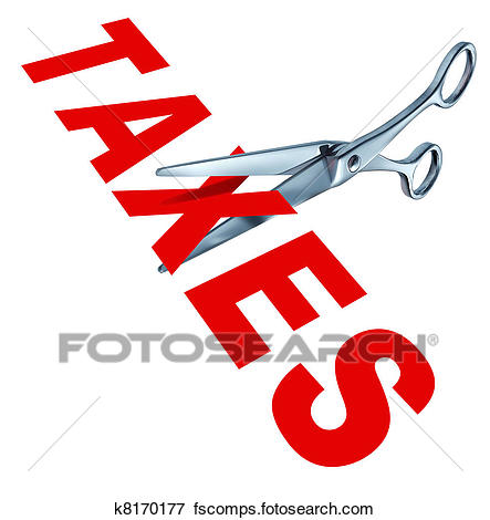 443x470 Stock Illustration Of Cutting Taxes K8170177