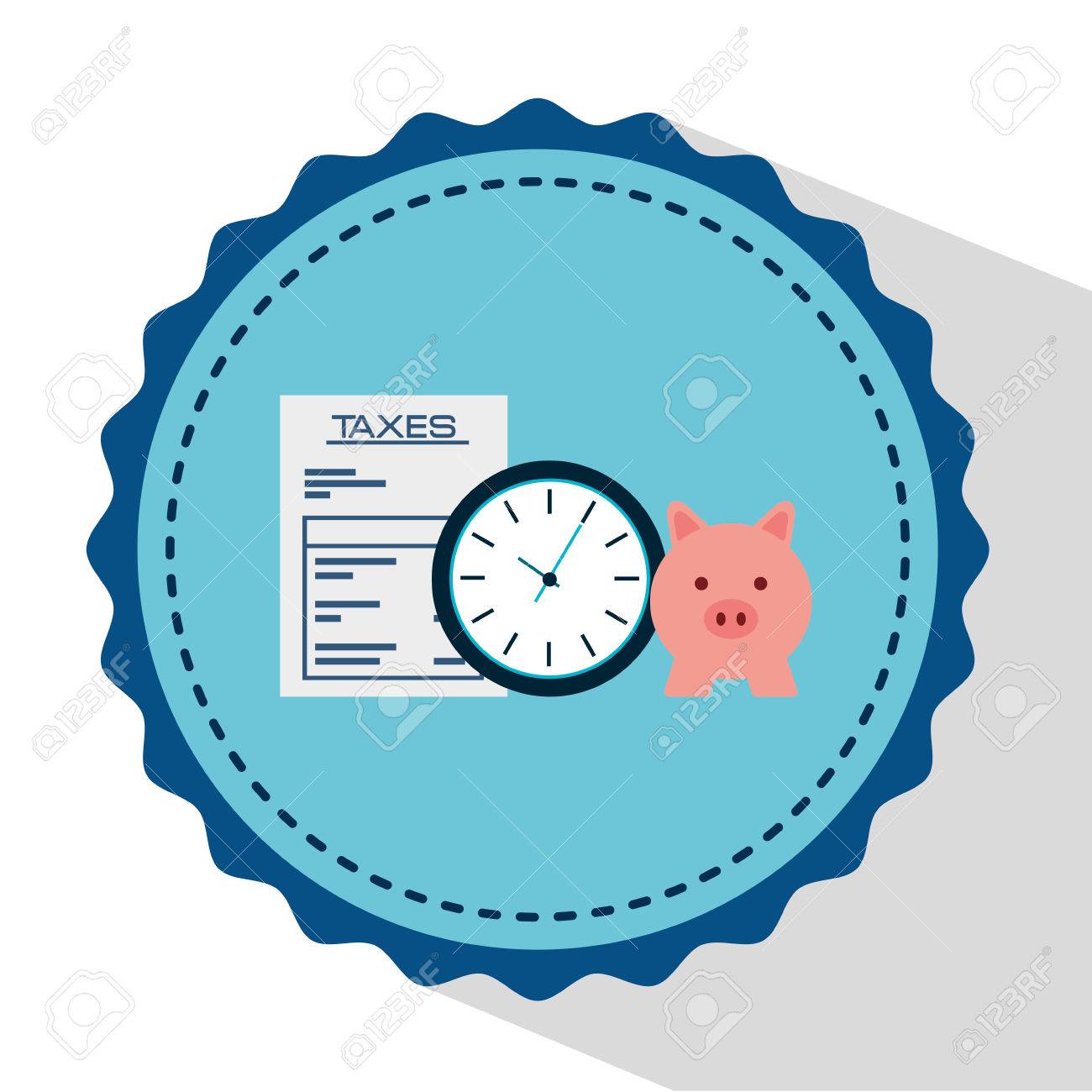 1300x1300 Taxes Concept Design, Vector Illustration Royalty Free Cliparts
