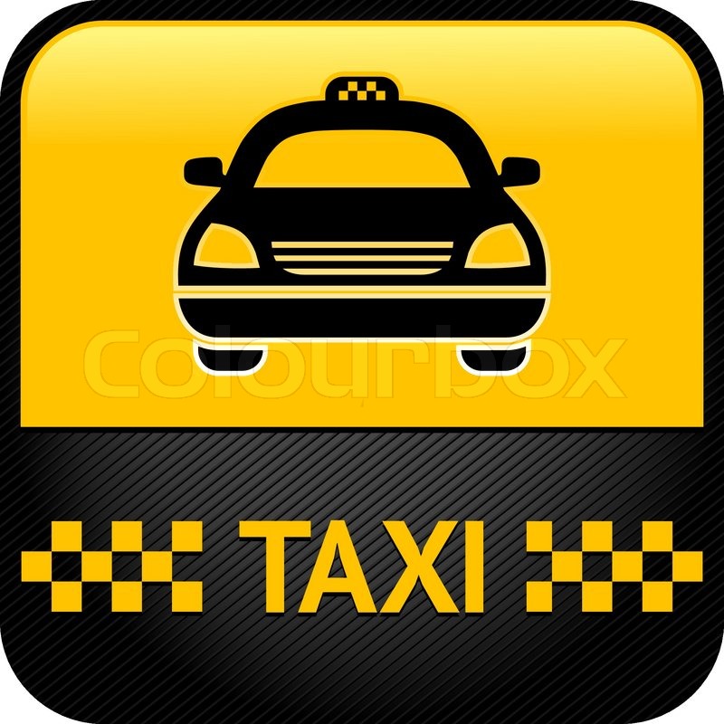 800x800 Taxi Cab Button, Vector Icon Stock Vector Colourbox