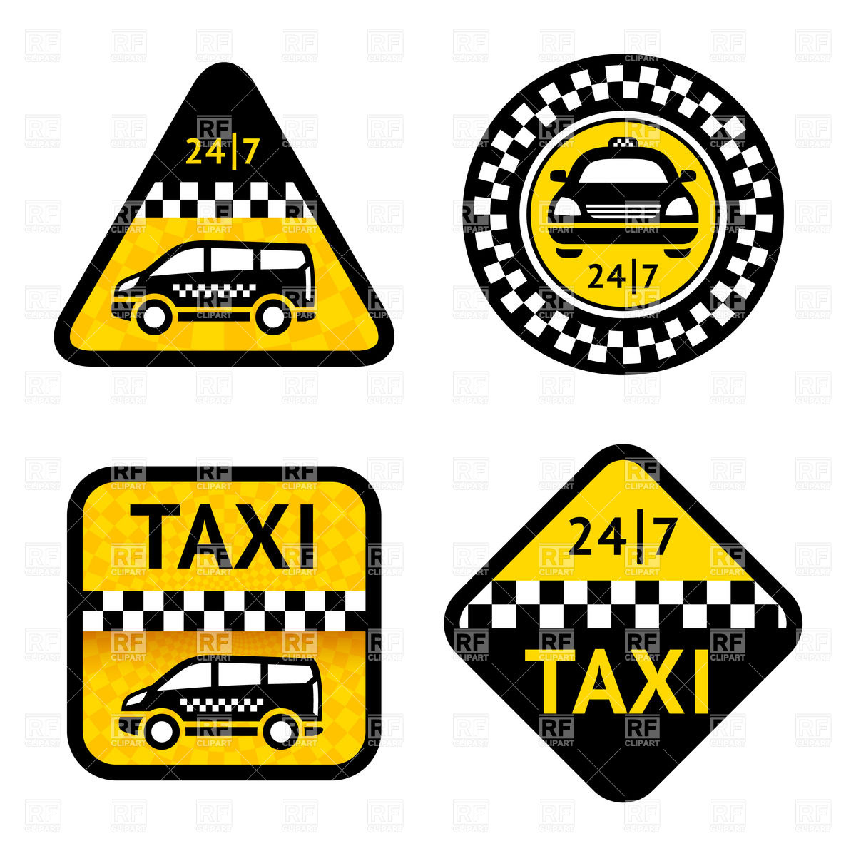 1200x1200 Set Of Taxi Emblems