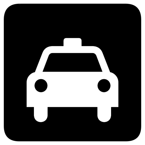 500x500 Taxi Sign Vector Clip Art Public Domain Vectors