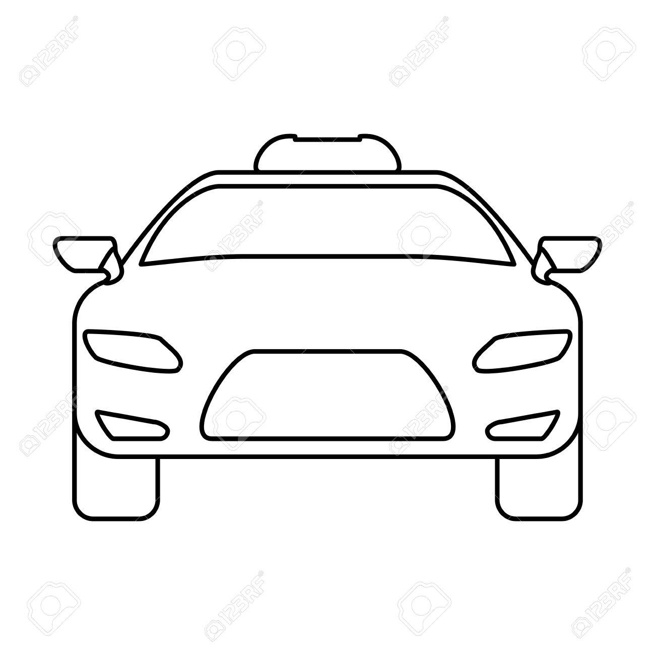 1300x1300 Taxi Cab Service Icon Vector Illustration Graphic Design Royalty