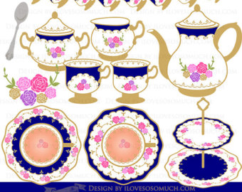 340x270 Tea Party Clip Art Etsy