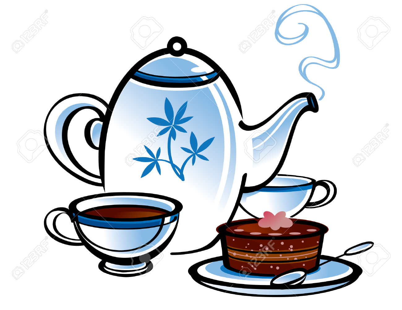 1300x1004 Teacup Clipart Tea Cake