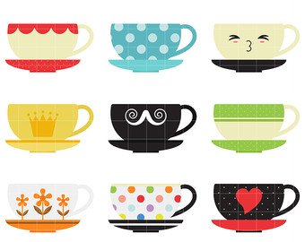 340x270 Tea Cup Clip Art Etsy