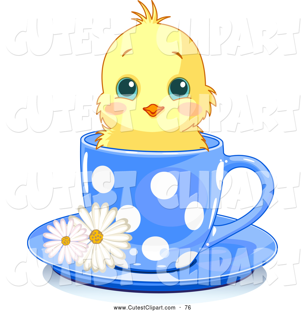 1024x1044 Vector Clip Art Of A Cute Adorable Yellow Chick In A Blue Polka