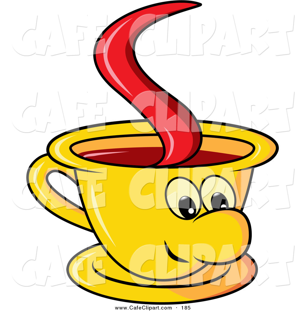 1024x1044 Vector Clip Art Of A Happy Yellow Coffee Cup Character