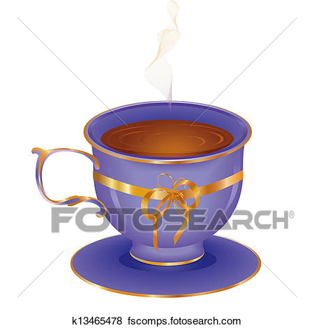 450x470 Clip Art Of Cup Of Hot Tea K13465478