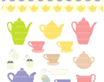 340x270 Tea Party Clipart Etsy