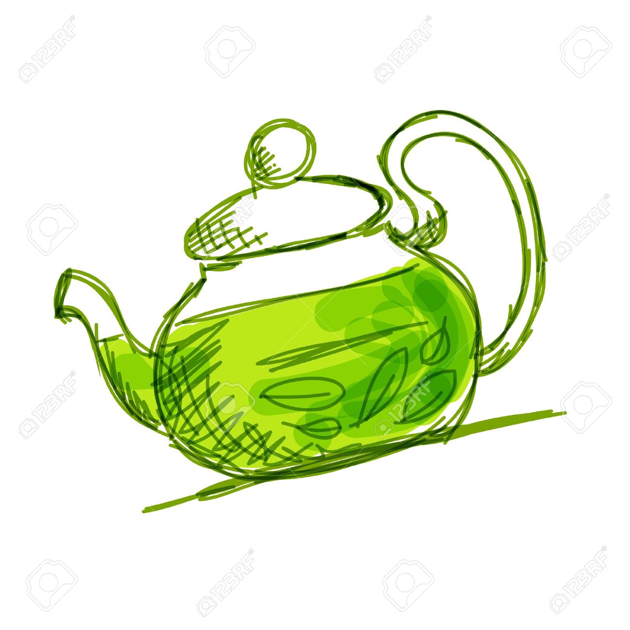 1300x1300 Teapot Clipart Green