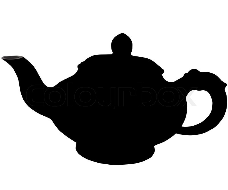 800x667 On White Background, Is Drawn Teapot Stock Vector Colourbox