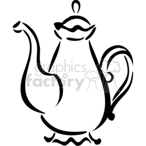 300x300 Royalty Free Teapot Outline 383026 Vector Clip Art Image