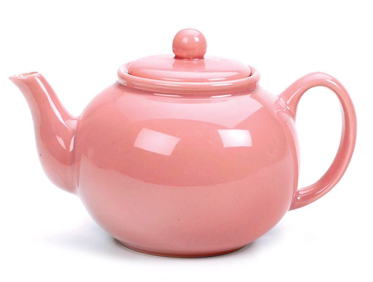 1200x907 Rsvp Stoneware 6 Cup Teapot, Pink Kitchen Amp Dining