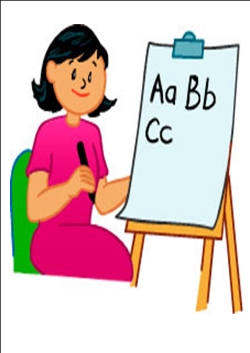 250x353 A Teacher Teaching A Class Clipart