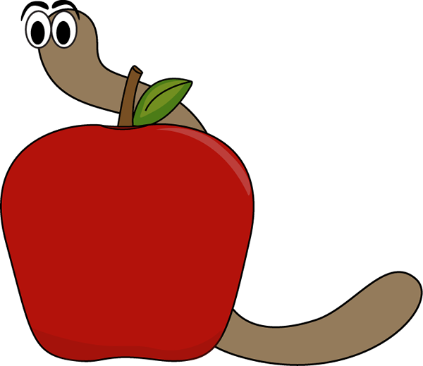 600x519 Apple And Worm Clip Art
