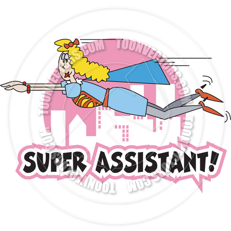 460x460 Cartoon Super Assistant Vector Illustration By Clip Art Guy Toon