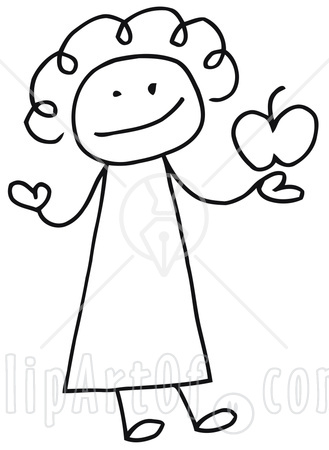 329x450 Teacher Apple Clipart 34322 Clipart Illustration Of A Female Stick