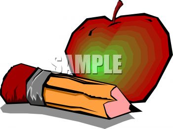 350x262 Teacher Apple And Pencil Clipart Panda