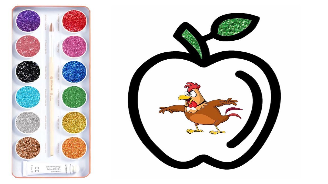 1280x720 How To Draw Apple Coloring Pages And Drawing Coloring Teaching