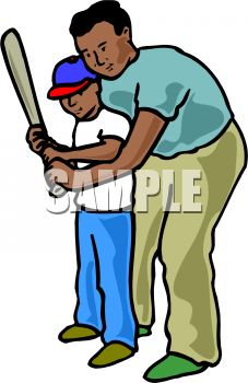 227x350 Black Dad Clipart