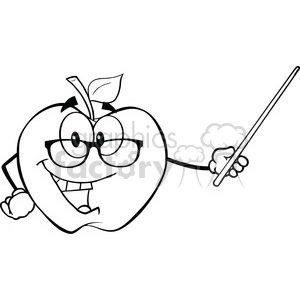 300x300 Royalty Free 6508 Royalty Free Clip Art Black And White Apple