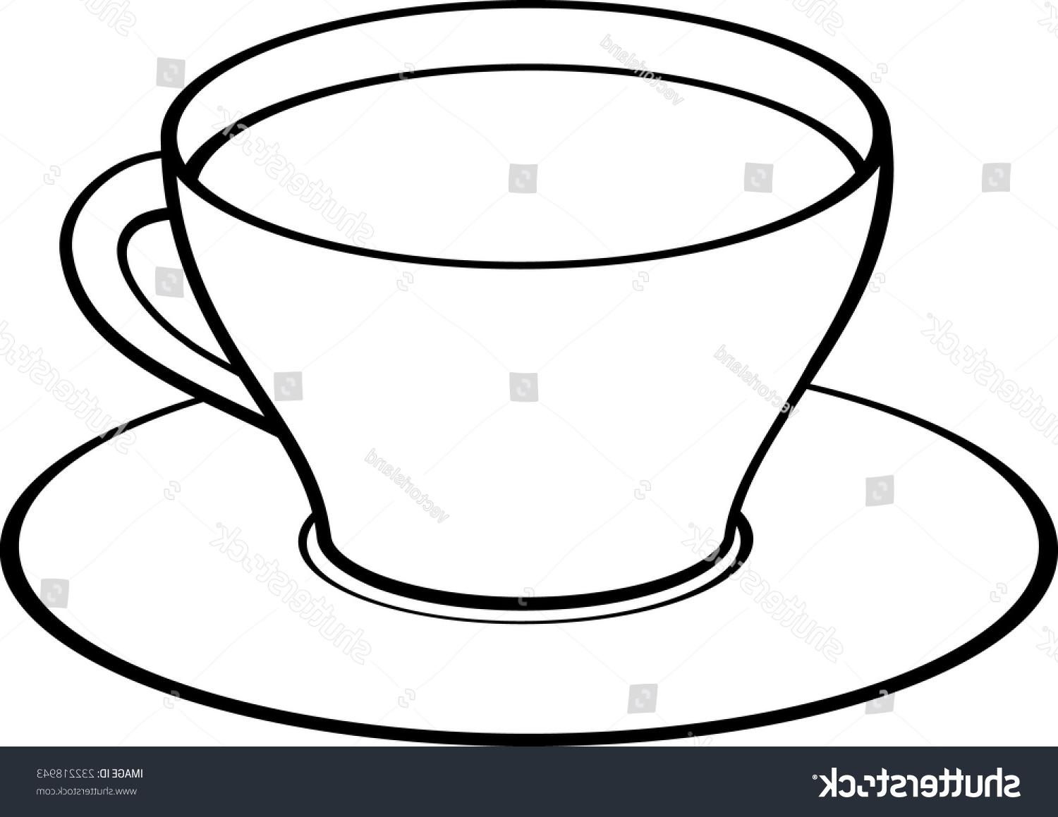 1500x1159 Best Hd Stock Vector Coffee Or Tea Cup With Saucer File Free