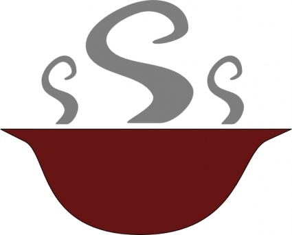 425x343 Bowl Of Steaming Soup Clip Art Vector, Free Vector Images