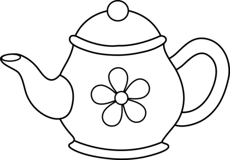 450x312 Teapot Clipart Black And White