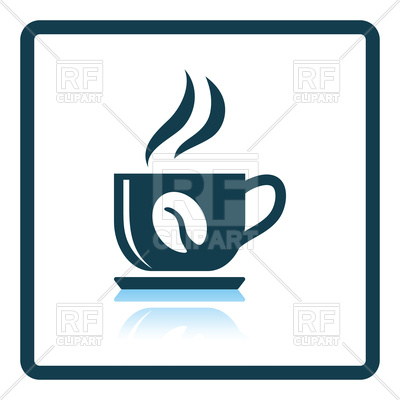 400x400 Shadow Design Of Coffee Cup Icon Royalty Free Vector Clip Art