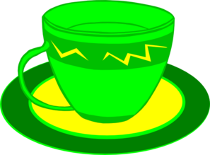 297x219 Teacup Yellow Green Clip Art