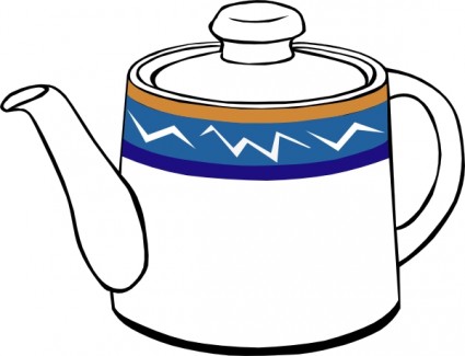 425x325 Teapot Teacup Tea Cup Clip Art Clipart Image Image