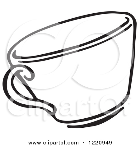 450x470 49 Black And White Cups, Coffee Cup Black And White Clipart