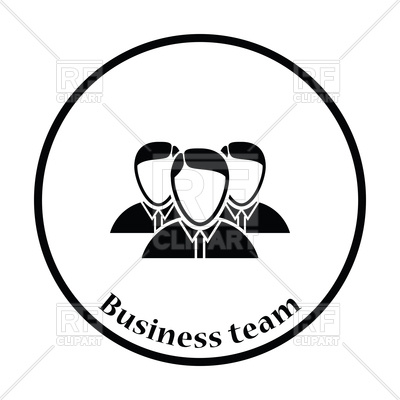 400x400 Business Team Icon Royalty Free Vector Clip Art Image