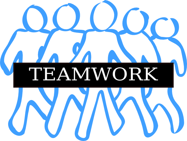 600x454 Team Work Blue Clip Art