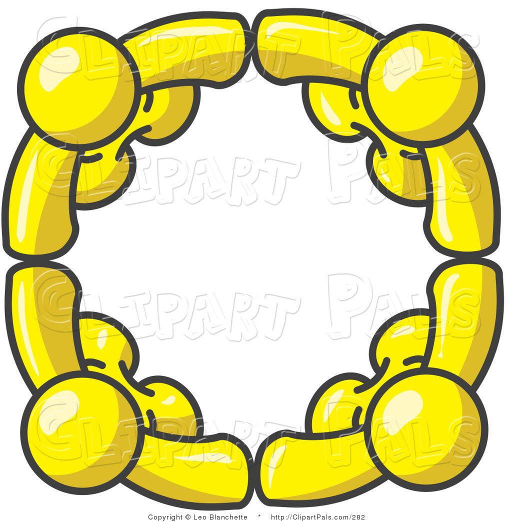 1024x1044 Pal Clipart Of A Group Of Four Yellow People Standing In A Circle