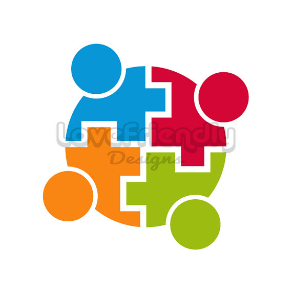 570x570 People Logo Four Persons In Circle Cliprt. Concept