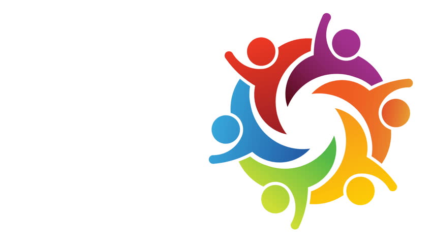 852x480 Teamwork Group In Happy Action. Motion Graphic 1080 Hd 4k Stock