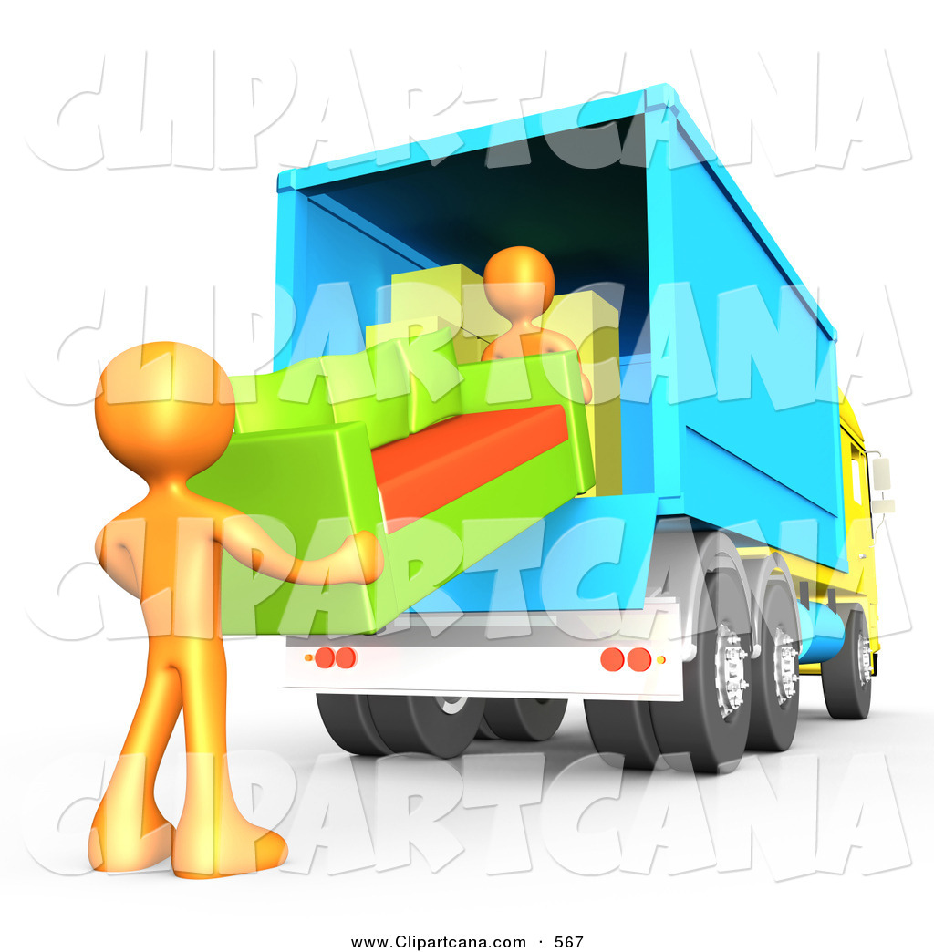 1024x1044 Cliprt Of Pair Of Orange Male Figures Liftingnd Loading