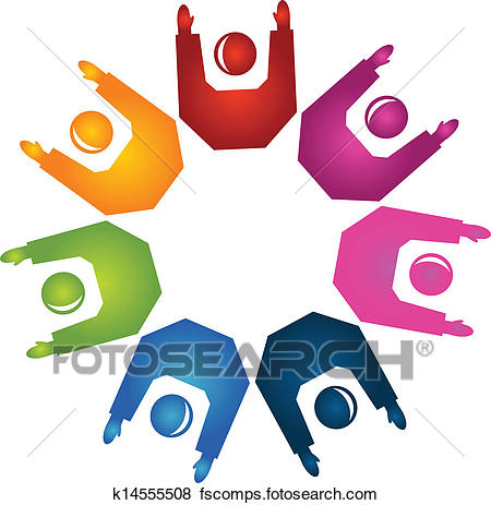 450x463 Clip Art Of Teamwork Hands Up Logo Vector K14555508