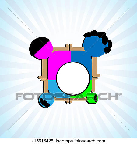 450x470 Clipart Of Symbol Of Happy Family ,teamwork K15616425