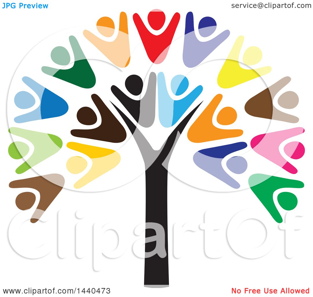 1080x1024 Clipart Of A Teamwork Unity Group Of People Forming A Tree