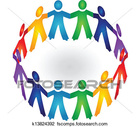 450x408 Clipart Of Teamwork Holding Hands Logo Vector K13824392