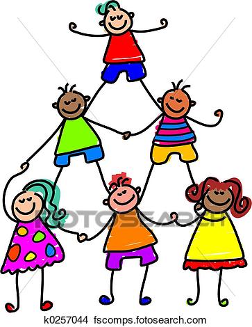 363x470 Drawings Of Teamwork Kids K0257044