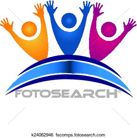 450x451 Clip Art Of Teamwork Students With Book Logo K24062946