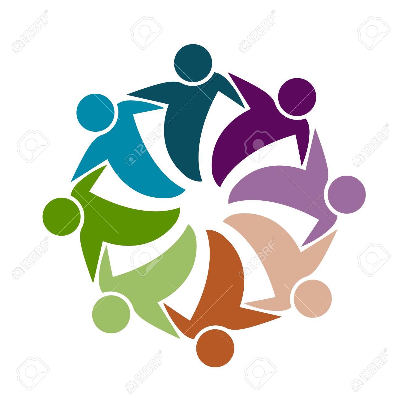1300x1300 Teamwork Business People Icon On White Background, Vector