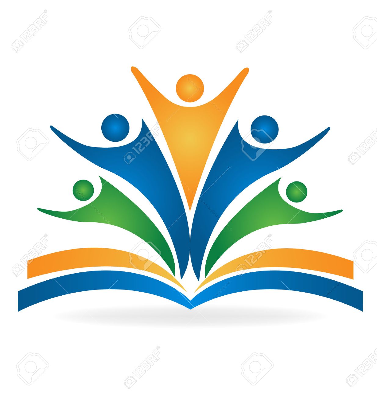 1235x1300 Book Teamwork Education Logo Vector Image Royalty Free Cliparts