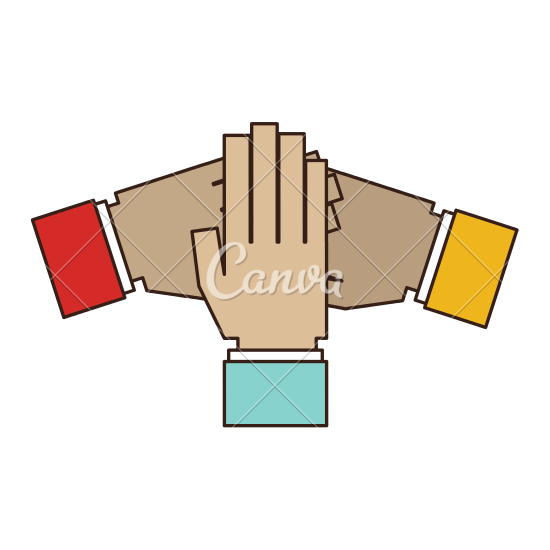 550x550 Teamwork Hands Symbol